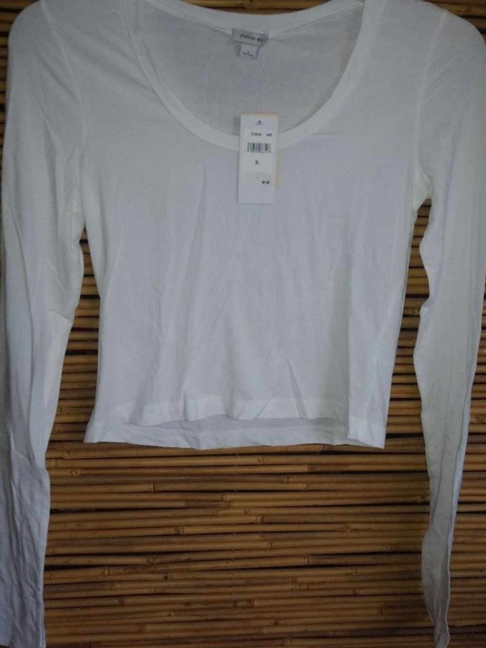 Chelsea Sky White Long Sleeve Crop Top XL Plus